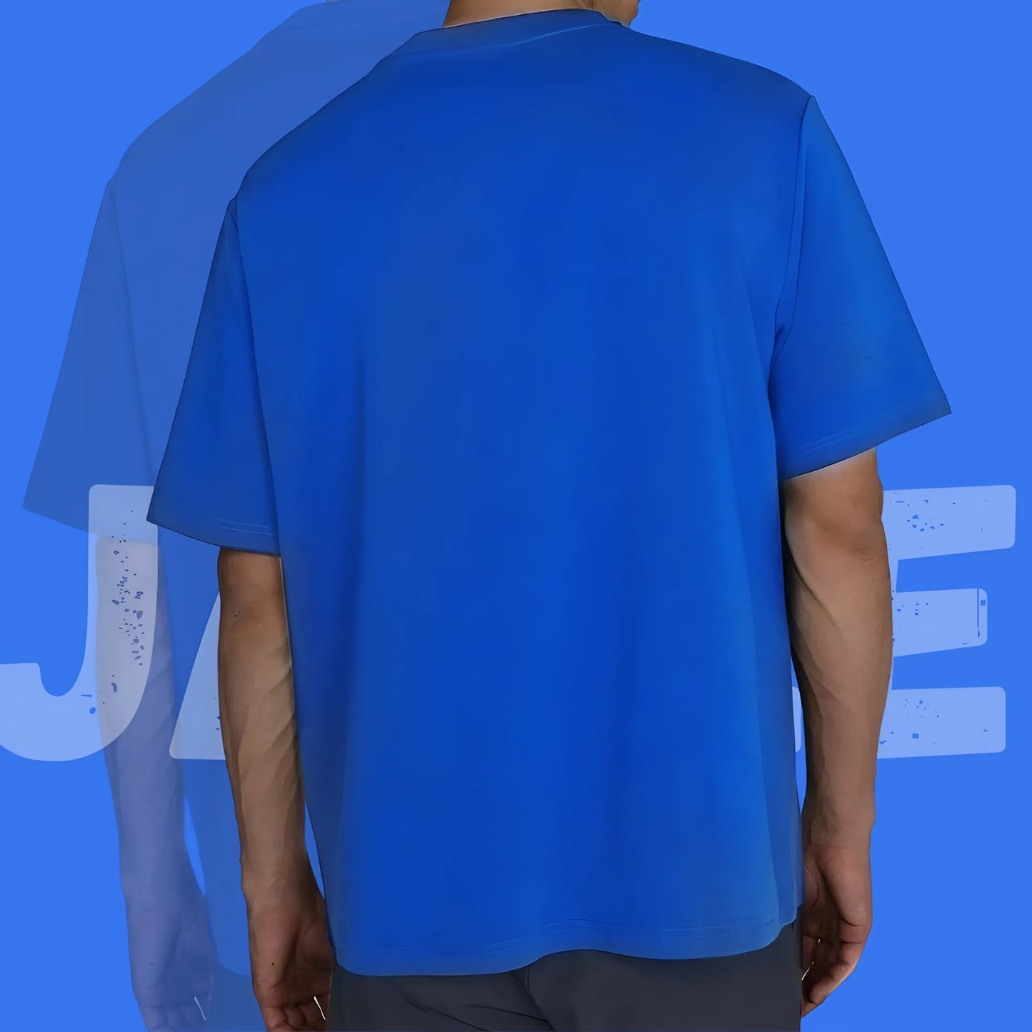 Teal Blue Oversized T-shirt Non-Printed