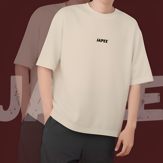 Oversized T-shirts Non-Printed Beige