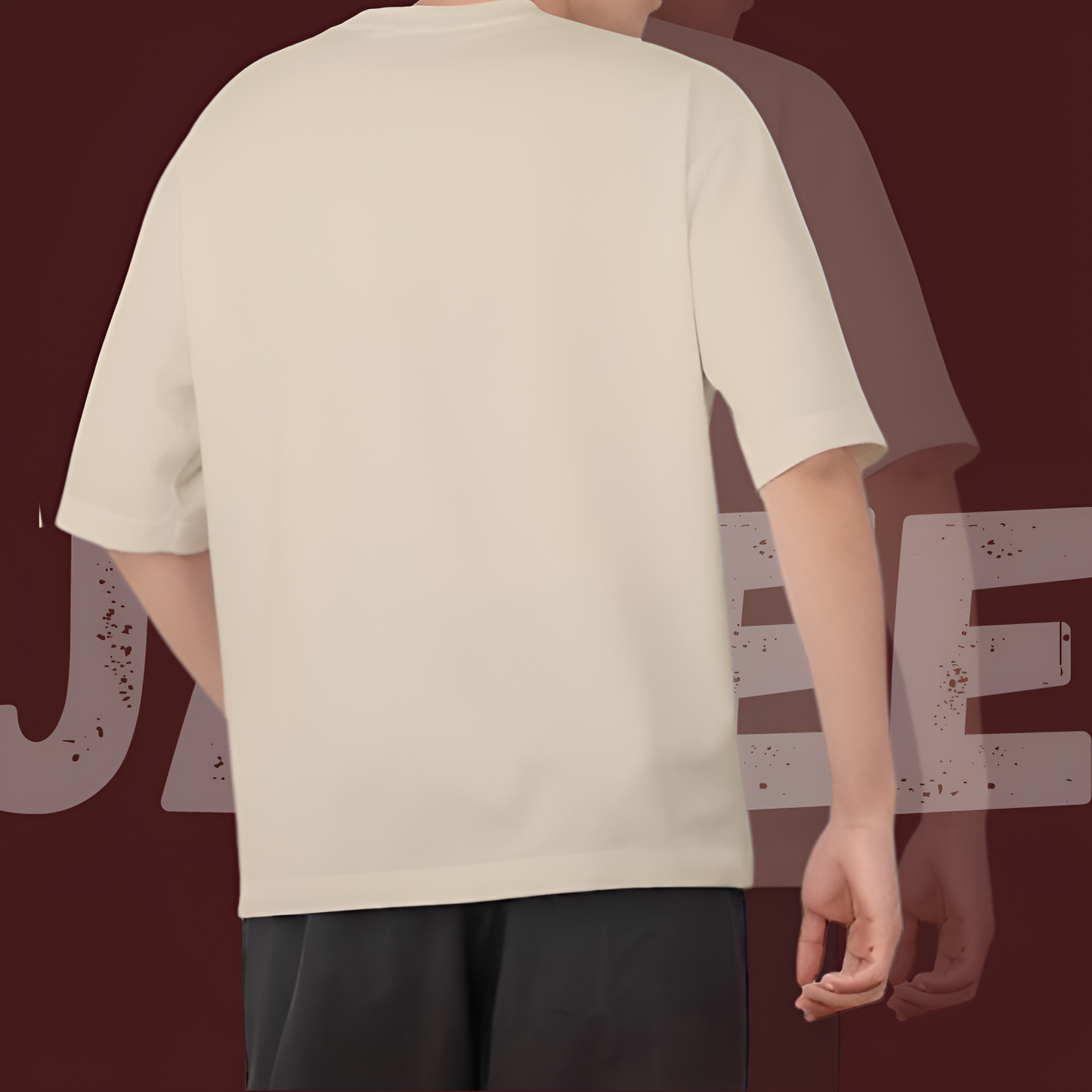 Oversized T-shirts Non-Printed Beige